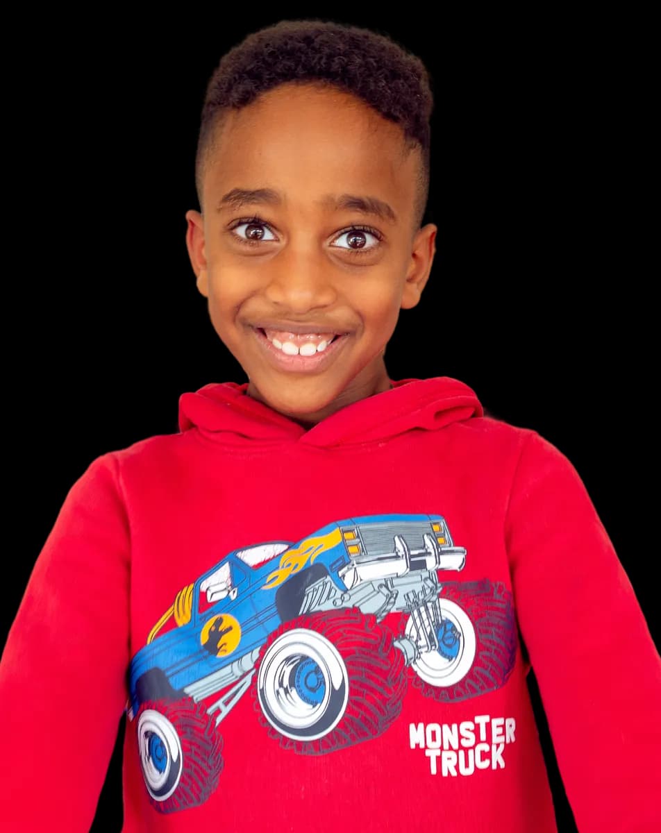 Algemeen - kind rode trui - uitsnede